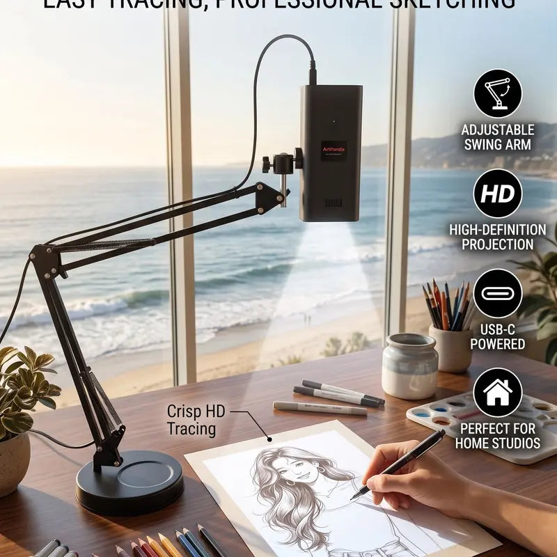 Art Tracing Projector with Flexible Arm