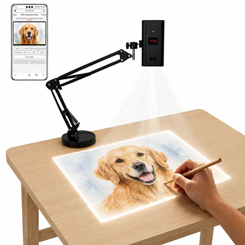 Art Tracing Projector with Flexible Arm
