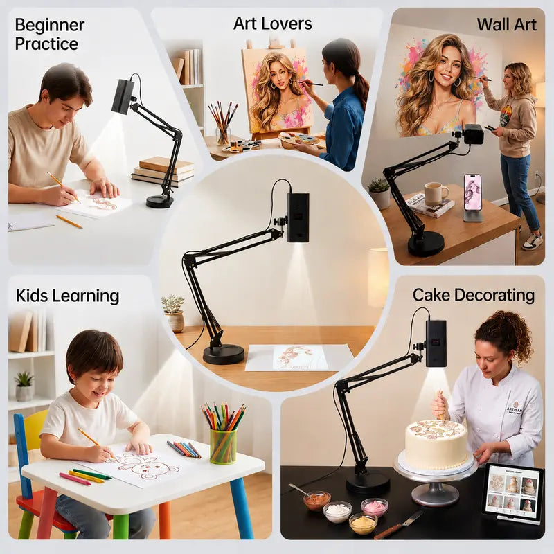 Art Tracing Projector with Flexible Arm