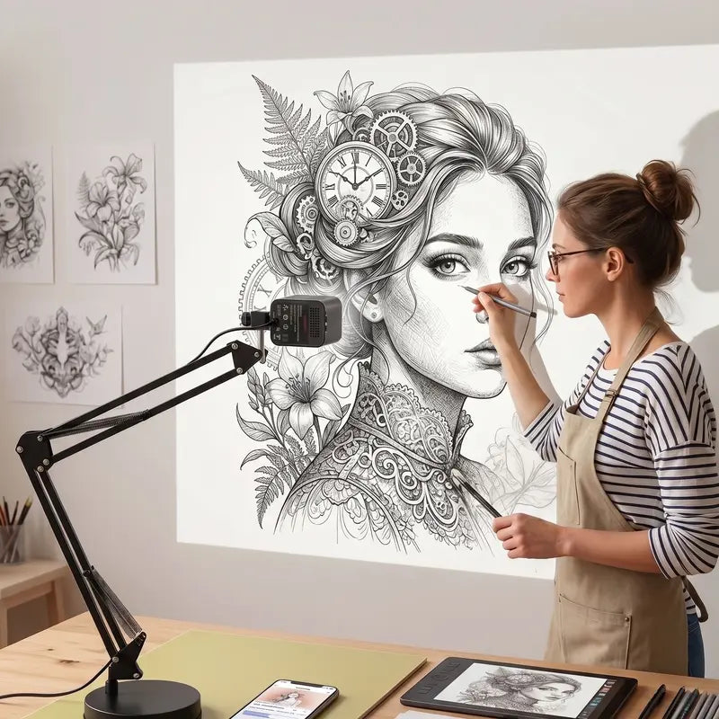Art Tracing Projector with Flexible Arm