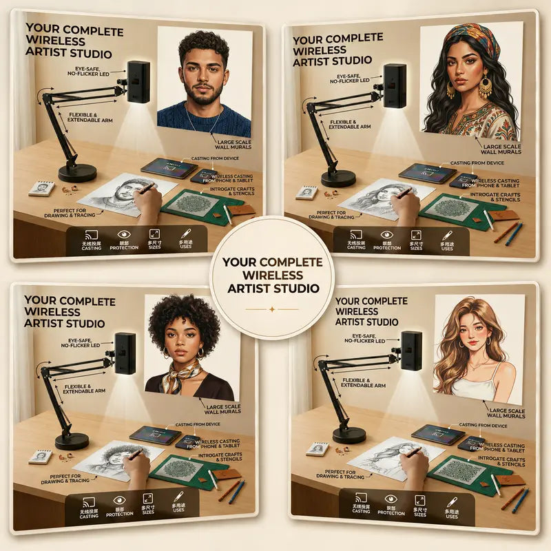 Art Tracing Projector with Flexible Arm